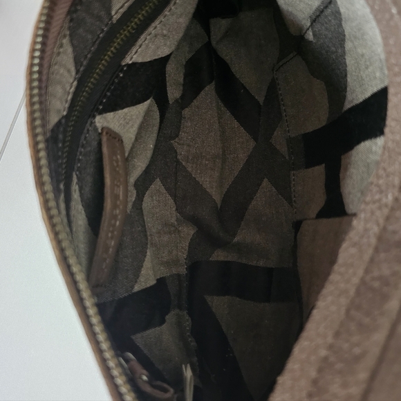 Christopher Kon Brown Leather Studded Double Strap Crossbody/Clutch Bag - Picture 12 of 15